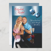 Invitation LR Destiny Las Vegas Mariage | Champagne satiné (Devant / Derrière)