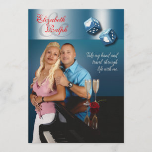 Invitation LR Destiny Las Vegas Mariage   Champagne satiné