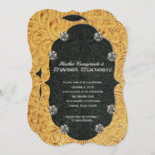 Invitation L'Sweet sixteen de la fille-fille Rhinestone (Devant / Derrière)