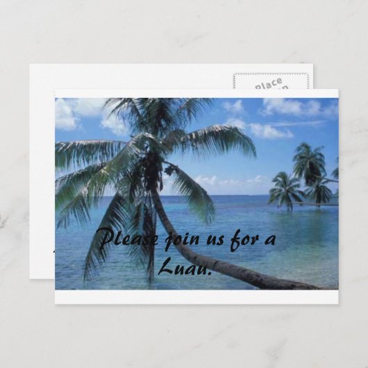 Invitation Luau (Devant / Derrière)