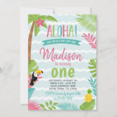 Invitation Luau 1er anniversaire (Devant)