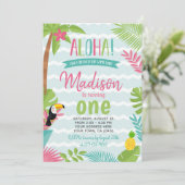Invitation Luau 1er anniversaire (Debout devant)