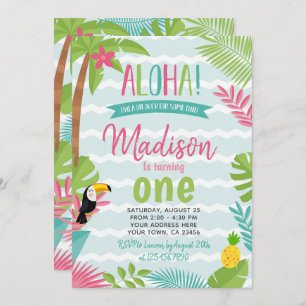 Invitation Luau 1er anniversaire