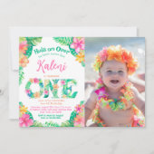 Invitation Luau 1er anniversaire (Devant)