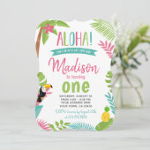 Invitation Luau 1er anniversaire (Debout devant)