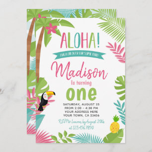 Invitation Luau 1er anniversaire
