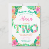 Invitation Luau 2e anniversaire (Devant)