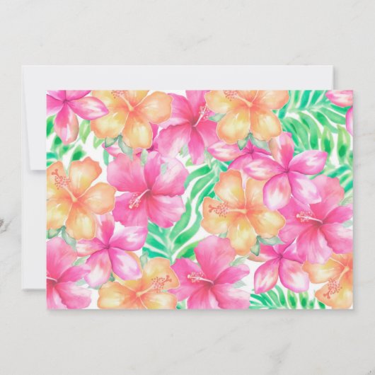 Invitation Luau 2e anniversaire (Dos)