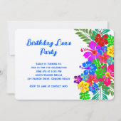 Invitation Luau Anniversaire de fête Purple Hibiscus Swag (Devant)