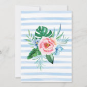 Invitation Luau Beach Party Tropical Floral Hawaiian Annivers (Dos)