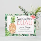 Invitation Luau de fin d'études Pinède Tropicale avec Photo (Debout devant)