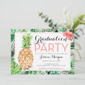 Invitation Luau de fin d'études Pinède Tropicale avec Photo I (Debout devant)