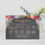 Invitation Luau Fête des mariées Itinéraire Bachelorette Invi (Debout devant)