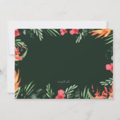 Invitation Luau Fleurs Tropicales (Dos)