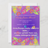 Invitation Luau/ Fleurs tropicales Parti de la graduation (Dos)