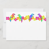 Invitation Luau hawaïen (Dos)