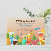 Invitation Luau Hawaïen (Debout devant)