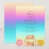 Invitation Luau Hawaïen Tropical (Devant / Derrière)