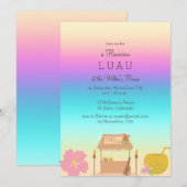 Invitation Luau Hawaïen Tropical (Devant / Derrière)