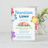 Invitation Luau Hawaïen Tropical | Cochon de Lait Fleuriste R (Debout devant)