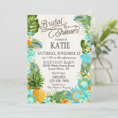 Invitation Luau Hawaiian Beach Fête des mariées rustique (Debout devant)