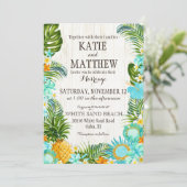 Invitation Luau Hawaiian Beach Mariage rustique (Debout devant)