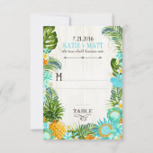 Invitation Luau Hawaiian Mariage Beach Rustic Place Card (Devant)