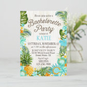 Invitation Luau Hawiian Beach Rustique Bachelorette Party (Debout devant)