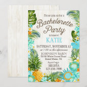 Invitation Luau Hawiian Beach Rustique Bachelorette Party (Devant / Derrière)