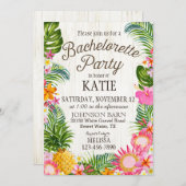 Invitation Luau Hawiian Beach Rustique Bachelorette Party (Devant / Derrière)