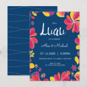 Invitation Luau - Invitation de fête tropicale haw (Devant / Derrière)