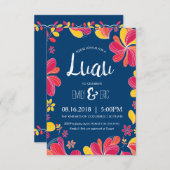 Invitation Luau - Invitation de fête tropicale haw (Devant / Derrière)
