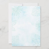 Invitation Luau nuptiale, baby shower hawaïen, tropicale (Dos)