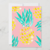 Invitation Luau party Aloha ananas premier anniversaire (Dos)
