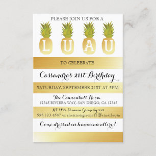 Invitation Luau Party pour Anniversaire, Douche, e