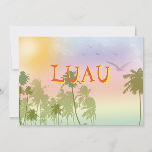 Invitation Luau pour les seize ans Hawaïen (Devant)