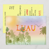 Invitation Luau pour les seize ans Hawaïen (Devant / Derrière)