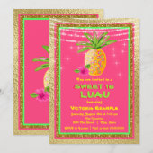 Invitation Luau pour un Sweet 16 (Devant / Derrière)