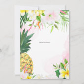 Invitation Luau Premier Anniversaire, Anniversaire Tropical, (Dos)