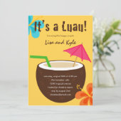 Invitation Luau Showparty ou fiançailles (Debout devant)