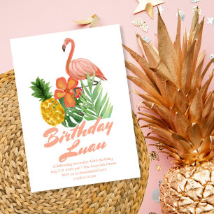 Invitation Luau Tropical Birthday Party