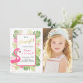 Invitation Luau tropical d'anniversaire d'invitation de (Debout devant)