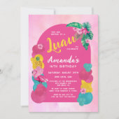 Invitation Luau tropical et coloré (Devant)