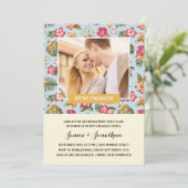 Invitation Luau tropical | Photo Engagement (Debout devant)