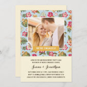 Invitation Luau tropical | Photo Engagement (Devant / Derrière)