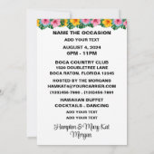 Invitation LUAU - Voir au verso (Dos)