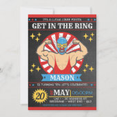 Invitation Lucha Libre soirée mexicaine d'anniversaire (Devant)