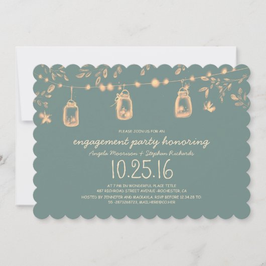 Invitation luciole mason jars vintage (Devant)