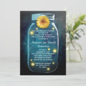 Invitation Lucioles et pot Mason rustique Anniversaire de mar (Debout devant)