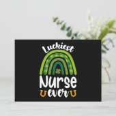 Invitation Luckiest Nurse Ever St Patrick's Day (Debout devant)